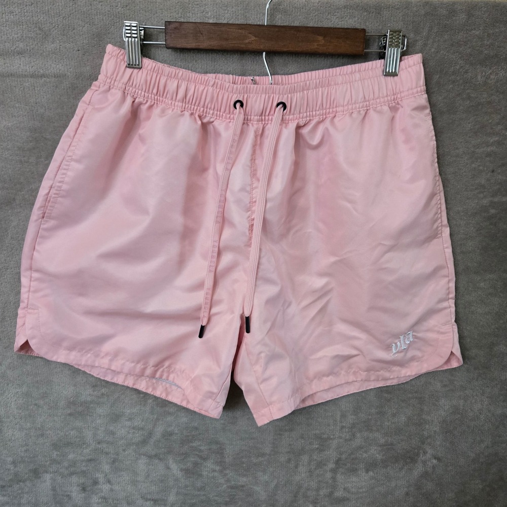 YoungLA Swim Trunks Mens Large Pink Lined Athletic Shorts Beach Summer